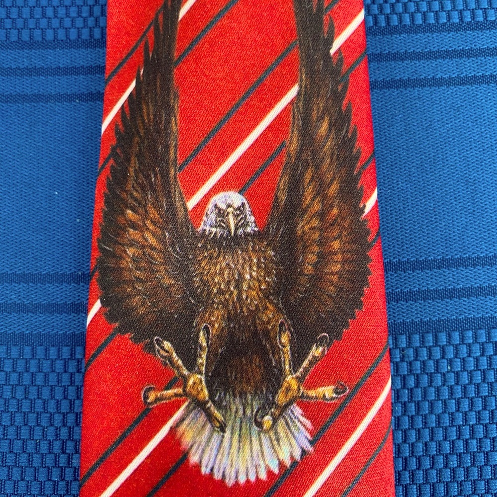 NWOT HARLEY DAVIDSON Motorcycle Ralph Marlin 1987 Red Line Necktie Tie